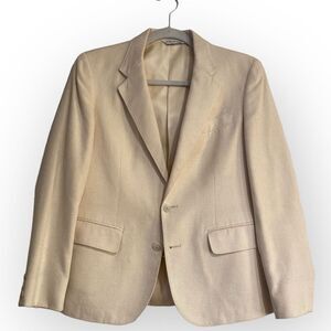 Womens Vintage JG Anchor Cream 100% Silk 3/4 Sleeve Blazer Size 10 Academia